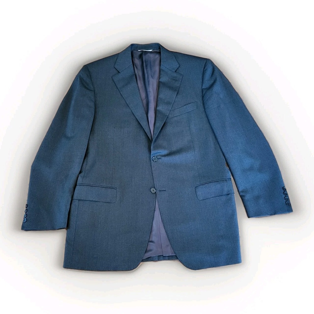 Canali Suit Jacket Men's 44 Long Gray Wool / Cupro Sport Coat 2 Button Blazer